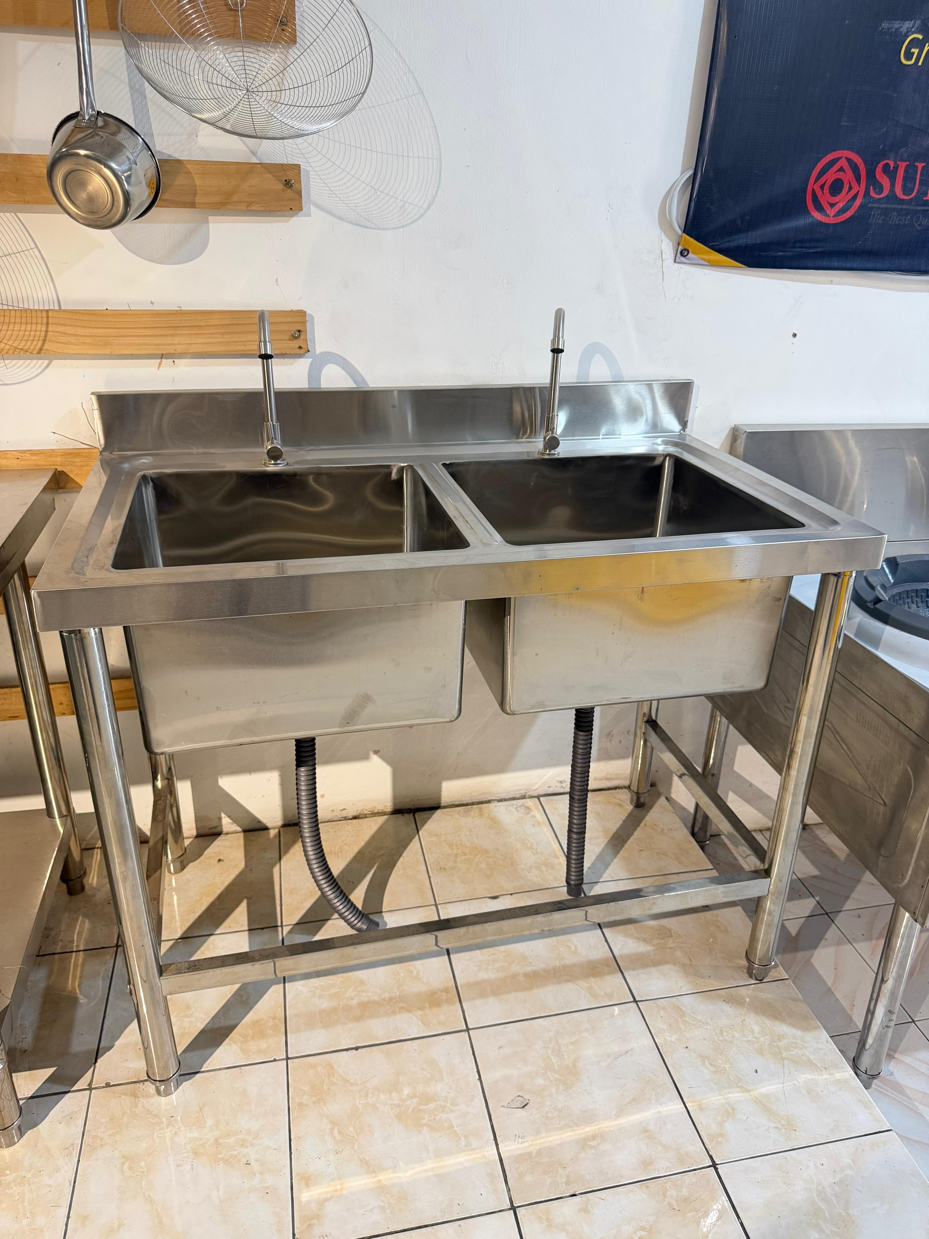Double Sink Stainless Steel / Wastafel Cuci Piring 2 Bak - Gambar 4