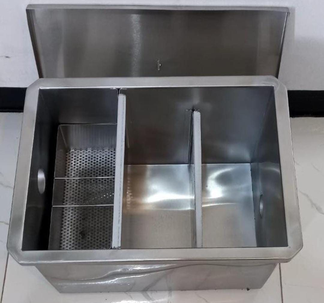 Grease Trap Stainless Steel / Penangkap Lemak Dapur