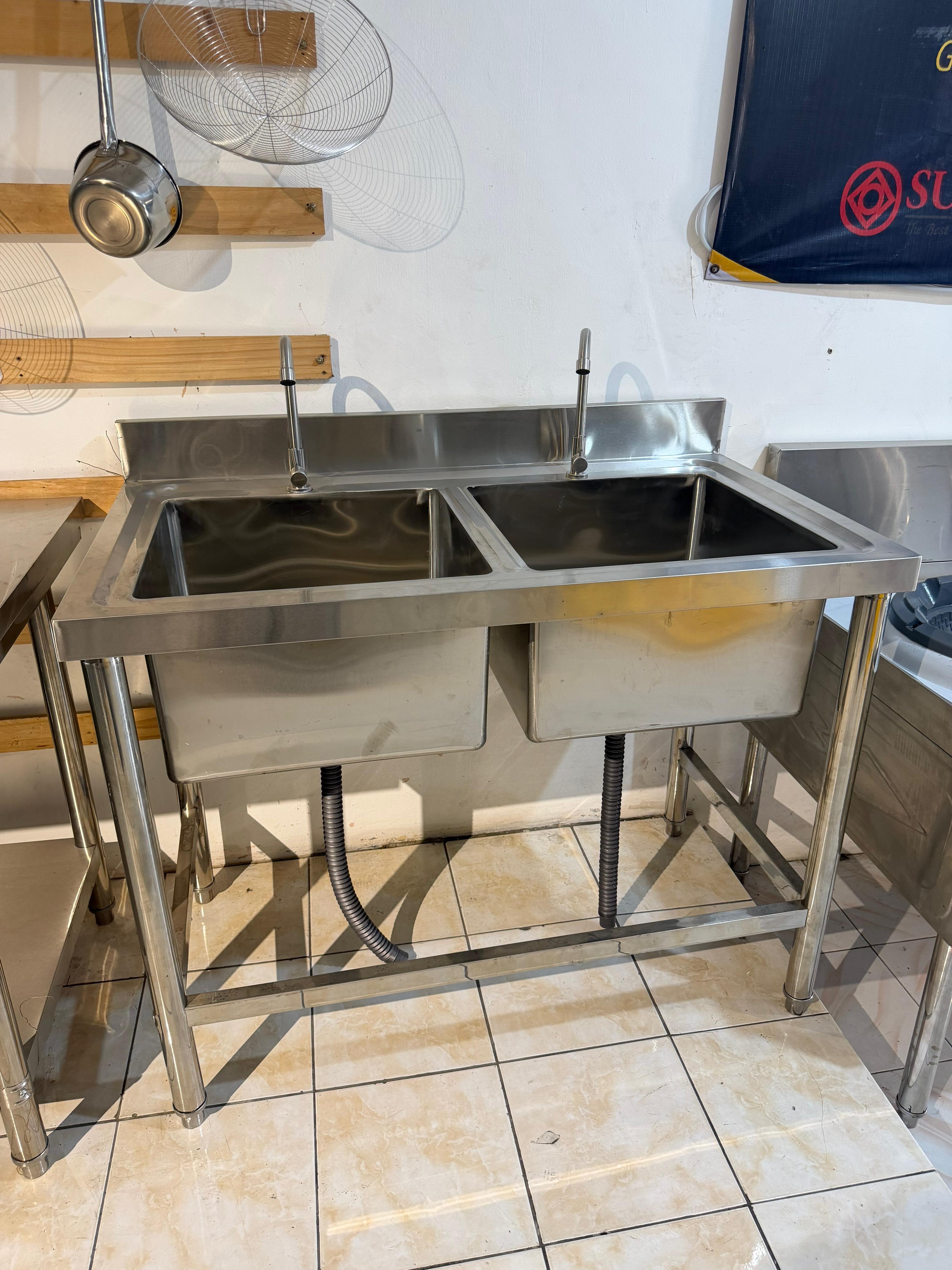 Double Sink Stainless Steel / Wastafel Cuci Piring 2 Bak
