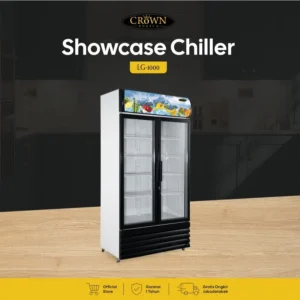 showcase chiller 2 pintu 1000 liter
