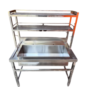 Single sink with rack non solid