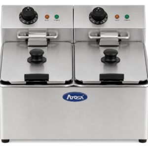 Electric Fryer – 490 × 380mm Countertop (Twin)