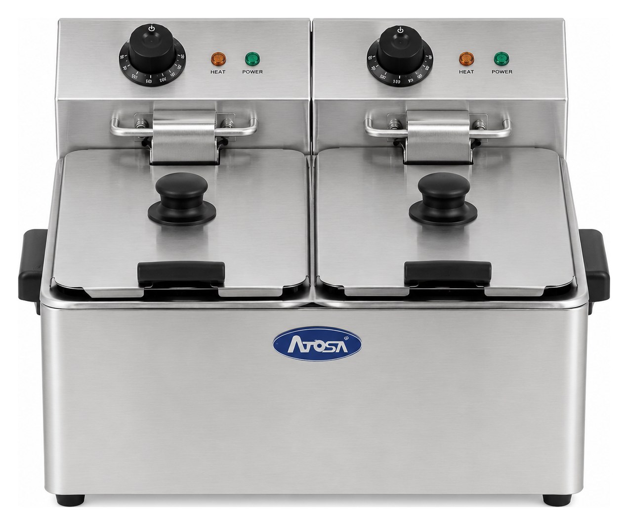 Electric Fryer – 490 × 380mm Countertop (Twin)